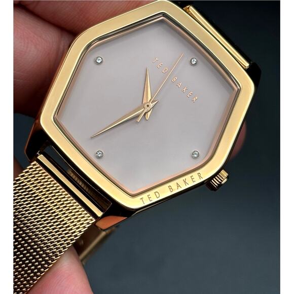 Ted Baker Exter BKPEXF004 Women\'s 36mm Rose Gold Mesh Swarovski Watch NIBWT main image 7